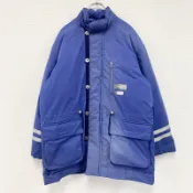 【DOKODEMO】ELLE HOMME 羽絨服，藍色，L 碼，古著。