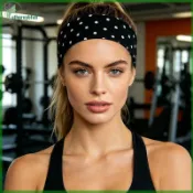 Sthb Polka Dot Soft Elastic Sweat Wiing 透氣髮飾,適用於跑步瑜伽化妝護膚淋浴時間