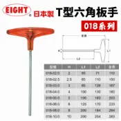 【五金大王】日本 EIGHT八尾 公制 018 強力T型膠柄六角板手 4.0/3.0/5.0/6.0/2.5mm 全系列