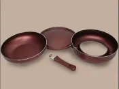 【【蘋果戶外】】出清 BLESS PICNIC ROSATER FRY-FAN 多功能鋁鍋具組 鑽石不沾塗層烤盤平底鍋把手可拆