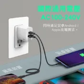 廣穎 SP QM15 20W PD雙孔快充頭 Type-C/USB QC 充電器 豆腐頭 變壓器 適用iPhone、安卓