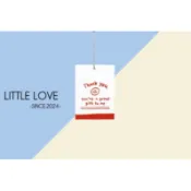 [Little love ］thank you紅色微笑吊牌、吊卡、信封裝飾吊牌（1入）