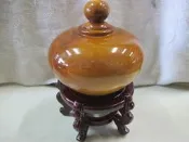二手舖 NO.6837 天然原木 肖楠木雕擺飾 聚寶盆 聞香瓶 重油 扎實 帶財 含座 非檜木 檀木 老杉