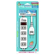 【企鵝寶寶】防雷擊突波吸收  1切4座2P  6尺延長線 HG-214L6