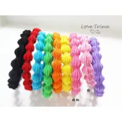 【Love Trina】韓國✈。69012-0558 繽紛彩色蓮藕結彈性髮束。打底橡皮筋。髮飾~(多色。單條售)