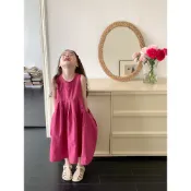 Mimo⭐女童無袖公主連衣裙夏季兒童寶寶大裙擺背心裙中長款