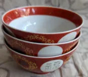 NO:2375#早期大同福壽無疆瓷碗（3入）