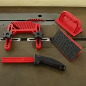 (店+)【倉禾工具】安全推把套組 安全防護推把 羽毛板 輔助 手推 圓鋸台防彈推把 送料 進料 圓鋸台 帶鋸機 路達桌 護具