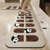 可客製 貓咪熊貓 廚房地墊 矽藻土 吸水吸油 大尺寸 速幹止滑 軟式矽藻土地墊 長條 長型 防滑脚踏墊 珪藻土軟地墊
