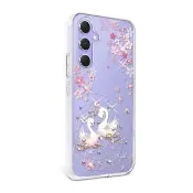 【apbs】Samsung Galaxy A55/A54/A53/A35 輕薄軍規防摔水晶彩鑽手機殼(天鵝湖)