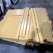 *公園椅木條戶外長椅防腐實木塑木條多色配件定制椅條木條防水防曬harly-