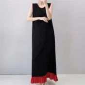 【韓國K.W.】韓國空運輕棉麻俏皮指標高品質免穿搭洋裝(小香風/輕量涼感/洋裝/休閒/日系/通勤/渡假)