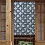 【PLUSIEURS】日本京都紋飾棉布門簾(85*150CM 附贈伸縮桿)