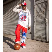 M&N官方 NBA All Star West 排釦熱身運動褲 Warm Up Pants 1991