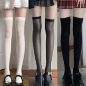 【TT初見】四季可穿純色過膝小腿襪jk襪子女薄款瘦腿襪百搭絲襪透氣長筒襪