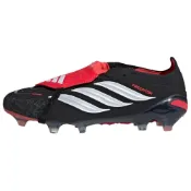 (店+)【adidas 愛迪達】JS0375 adidas PREDATOR ELITE 舒適貼合 翻蓋式鞋舌硬地 足球鞋 男女同款 黑紅 愛迪達女鞋 運動鞋女 女鞋 愛迪達男鞋 男運動鞋 男鞋