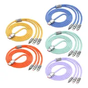 (店+)理享家 120w 鋁合金三合一充電線 Type-C 2m(Lightning / 安卓Micro  3in1快充傳輸線)