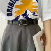協貿國際日用品生活館 設計感小眾皮帶女百搭ins風褲帶女款裝飾配牛仔褲男款腰帶男黑色