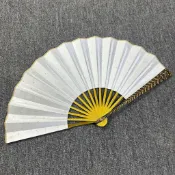 ✨新款琉金墨影扇古風金屬摺扇金屬扇子國風全金屬扇骨絹布文玩收藏禮品