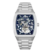 【KENNETH COLE】酒桶型透視鏤空機械紳士腕錶 KCWGY0077503 40mm 現代鐘錶