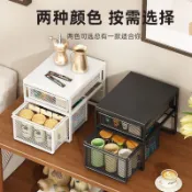 咖啡機置物架 咖啡角桌面收納 抽屜儲物架 吧檯餐邊櫃 膠囊咖啡茶包收納盒 咖啡收納架 茶包收納架 咖啡置物架 收納櫃 廚