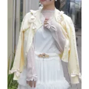 黑色現貨｜axes femme 日單🇯🇵 甜感滿分必入🎀 日系夢幻透膚蝴蝶結格紋蝴蝶結蕾絲上衣 透膚打底 兩色入
