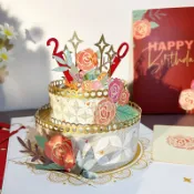 熱賣💡秋冬新款🎁新款3d立體蛋糕生日賀卡精緻浪漫卡片ins送員工朋友diy手工禮物 立體生日卡片 賀卡禮物 手作卡片 客