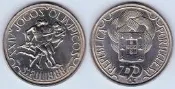 【匯海外幣】葡萄牙1988年250埃斯庫多  奧運會 紀念幣  KM643【滿300出貨】
