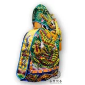 (店+)永羣沉香  半手工月眉麟龍袍 龍袍 神明衣 綠色 關聖帝君 范王爺 一尺三 一尺六神尊穿