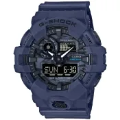 大高雄鐘錶城 CASIO 卡西歐 GA-700CA-2A / G-SHOCK系列 運動迷彩設計雙顯腕錶 / 海軍藍 53.4mm｜樂天領券現折★全館特惠中★指定刷卡回饋10%