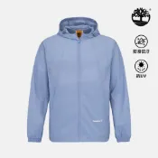 Timberland 中性灰藍色防潑水可收納防曬外套|0YHFGB88