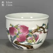 仿古清代乾隆年制粉彩壽桃紋主人杯茶杯 聞香杯品茗杯全美品