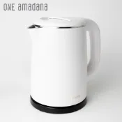 【ONE amadana】雙層隔熱快煮壺 STKE-0204 熱水壺電水壺電茶壺 304不鏽鋼 12公分大口徑大容量