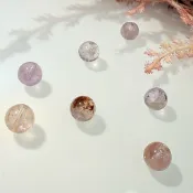 【隔日到貨】天然紫幽靈紫水晶散珠 8mm 有孔串珠材料 C.T晶寶