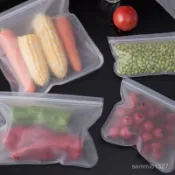 🔥EVA環保餐具保鮮袋果蔬菜收納袋冰箱冷凍食物密封袋硅膠封裝袋 YFRW