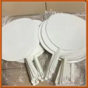 臺灣現_貨🔥中號應援扇定製自制diy手工材料空白塑料扇子日韓應援扇24cm*33cm小羊咩咩困