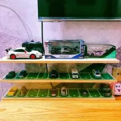 1:64兒童汽車模型收納盒架收藏櫃多美卡停車大樓合金風火輪tomy卡