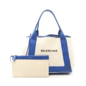 【DOKODEMO】【二手】巴黎世家 (Balenciaga )手提包 海軍藍 Cabas S 碼 339933NATURAL/藍色帆布皮革 海軍藍 Cabas S 碼 女士 二手 B