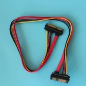 SATA7+15P 公對母 延長線 轉接線 22p硬碟連接線 SATA線 數據電源二合一線