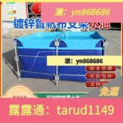 免運帆布魚池方形戶外移動折疊帶支架家用蓄水池加厚帆池陽臺魚塘