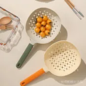 ✨可開發票#日式耐高溫大號撈麵漏勺廚房傢用瀝水漏網撈餃子網塑料麵條漏勺子