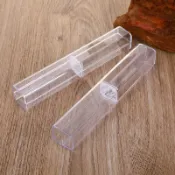 喜挖2店 全透明塑膠筆盒長方形 亞克力筆盒長水晶筆盒 鋼筆盒