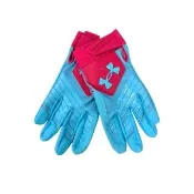 【UNDER ARMOUR】Clean Up打擊手套止滑打擊手套水藍x紅一雙入(6000253481)
