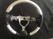 明耀汽車~豐田 2006~2013 YARIS 專用鈦合金半皮木方向盤