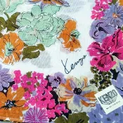 Kenzo 復古日本女士手帕花卉手帕 17 x 17 英寸