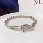【西洋古董飾品】稀有 沙銀錶帶式扣環 掐絲 三種尺寸 手環手鍊