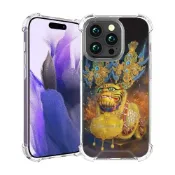 (店+)【Slimax】膜潮文創 戰甲金虎爺 x 雙料防摔手機殼 膜料包膜獨家款 iPhone 16 15 14 13 / Plus / Pro / Pro Max (MT038  防摔防震 耐衝擊 保護殼)