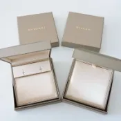 二手近新 寶格麗 Bvlgari Bulgari 中型 原廠新款 絲綢 項鍊盒 手鍊盒 珠寶盒 收納盒 耳環盒
