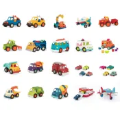 【美國B.Toys】WonderWheels車車系列 索羅斯戰鬥機 起重怪手 高乘載運輸拖車 吉普車 後空翻斗車