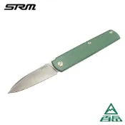 [SRM]408L-GX藍橙G10柄 伸縮背夾折刀 隱藏式開法【士林百岳】